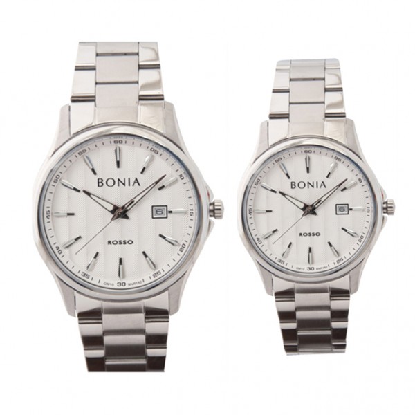 Bonia BR182-1312 Dan Bonia BR182-2312 Silver White Couple